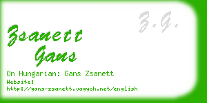 zsanett gans business card